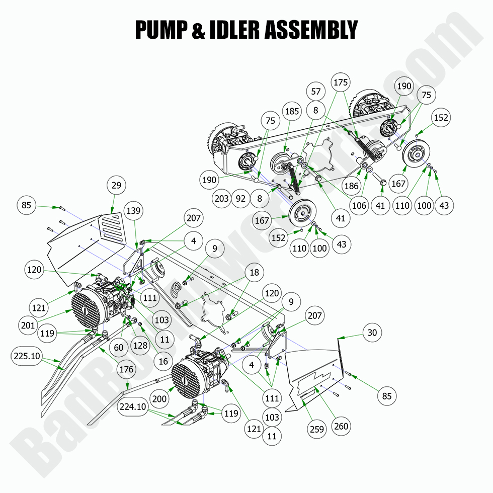 2022 Renegade - Gas - Pump & Idler Assembly